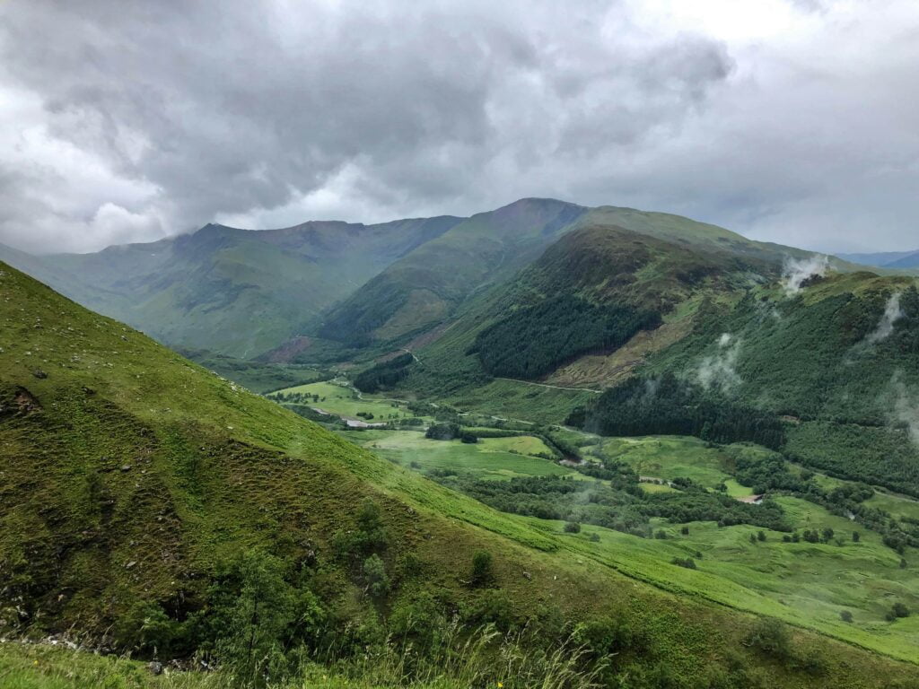 1. A breathtaking view of the mountains and valleys from Ben Nevis near Fort William.