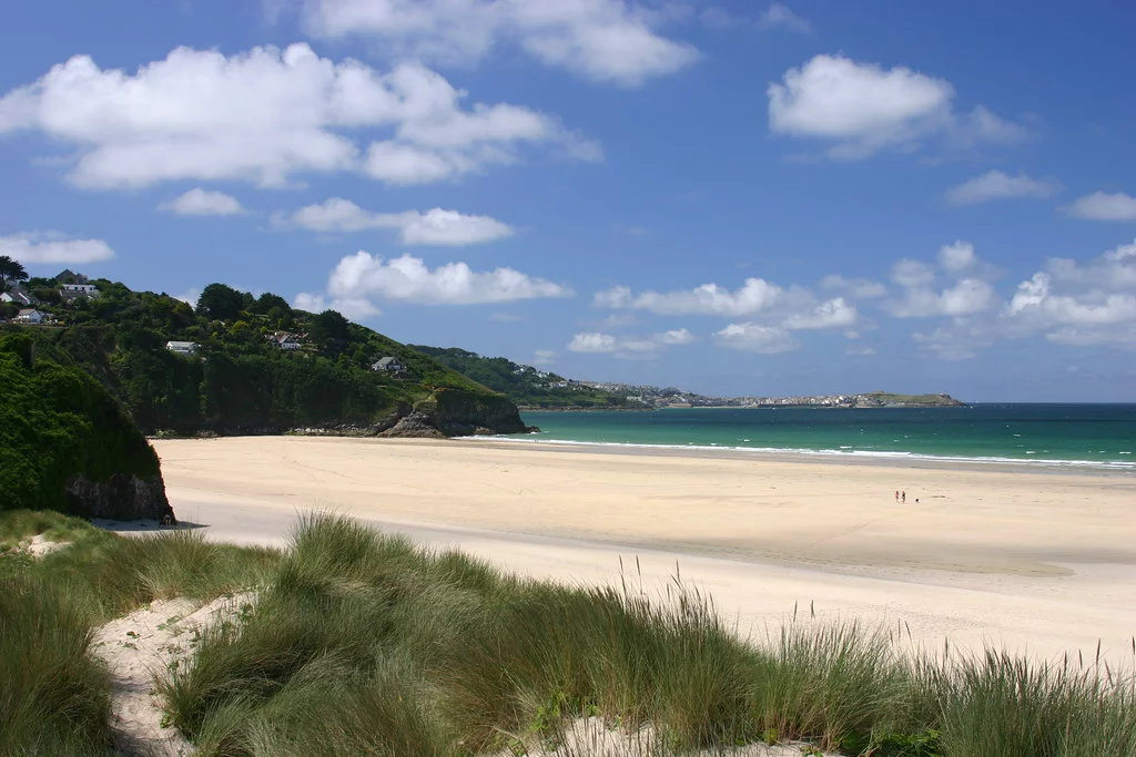 Porthkiney Sands in St Ives. Beaches in St Ives
